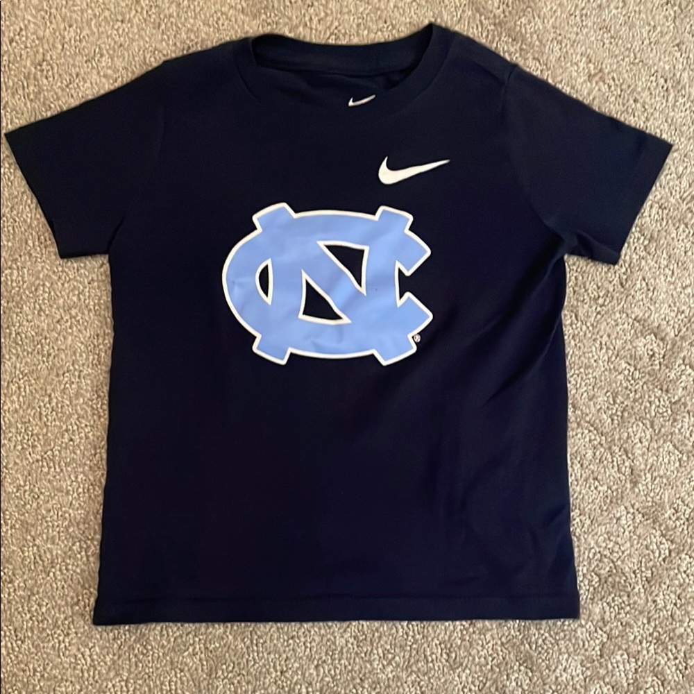 Nike Kids Navy Blue T-Shirt with UNC Logo